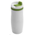 VIKI termohrnek 390 ml, červená/bílá