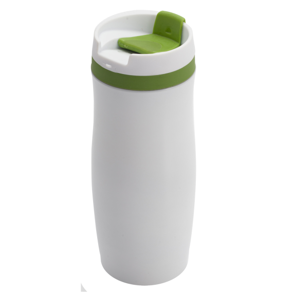 VIKI termohrnek 390 ml, červená/bílá