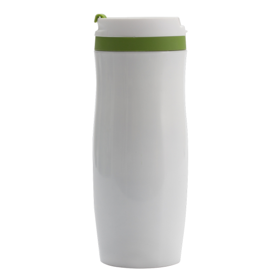 VIKI termohrnek 390 ml, červená/bílá