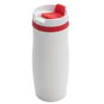 VIKI termohrnek 390 ml, červená/bílá