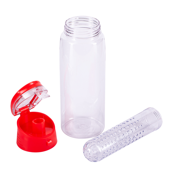 FRUTELLO sportovní lahev 700 ml s infuzérem, červená/transparentní