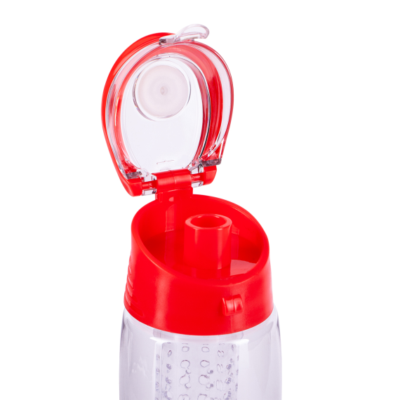 FRUTELLO sportovní lahev 700 ml s infuzérem, červená/transparentní