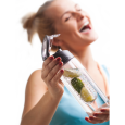 FRUTELLO sportovní lahev 700 ml s infuzérem, červená/transparentní