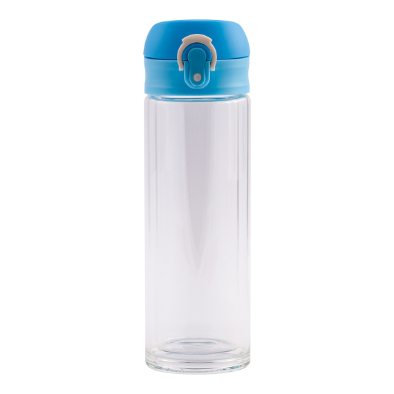 ABISKO skleněná termoláhev 280 ml, světle modrá