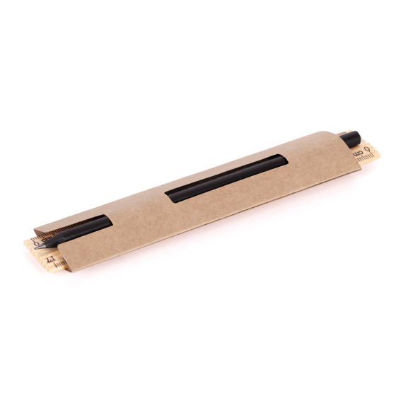 SIMPLE PENCIL sada tužky a pravítka, béžová