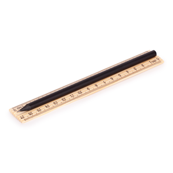 SIMPLE PENCIL sada tužky a pravítka, béžová