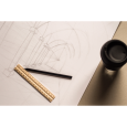 SIMPLE PENCIL sada tužky a pravítka, béžová