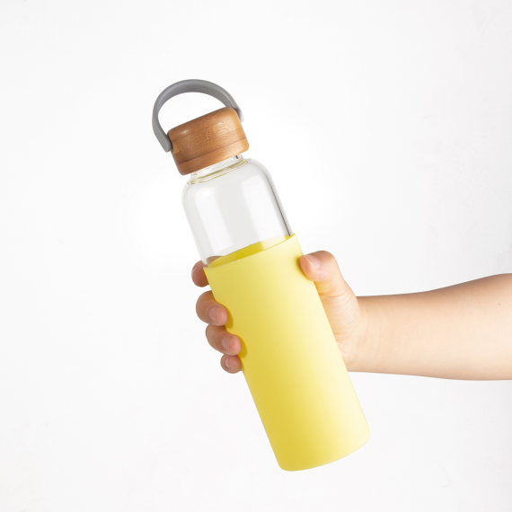 REFRESH skleněná lahev 560 ml, šedá