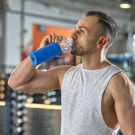 REFRESH skleněná lahev 560 ml, šedá