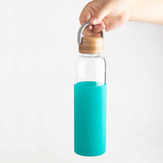 REFRESH skleněná lahev 560 ml, šedá