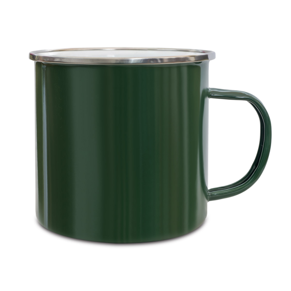 OLDSCHOOL smaltovaný hrnek 500 ml, zelená