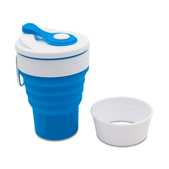 FLEXI skládací silikonový hrnek 350 ml, modrá