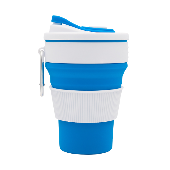 FLEXI skládací silikonový hrnek 350 ml, modrá