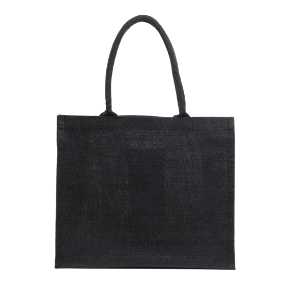NICE SHOPPER nákupní taška z juty, černá