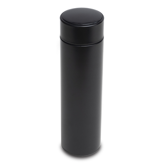 FALCO termoska 420 ml s teploměrem, černá