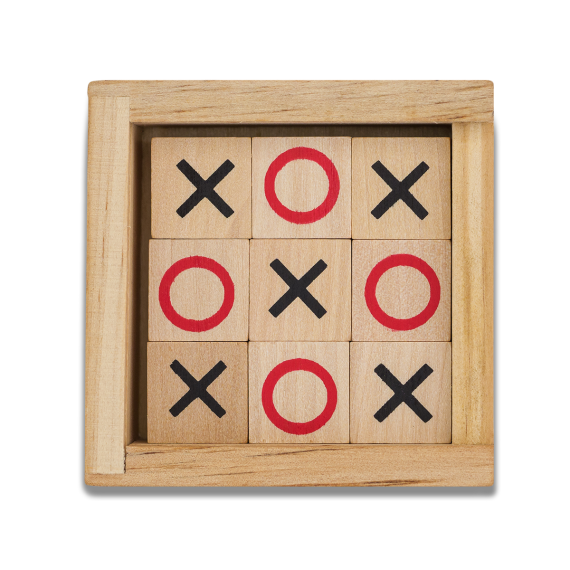 TIC TAC TOE hra piškvorky, béžová
