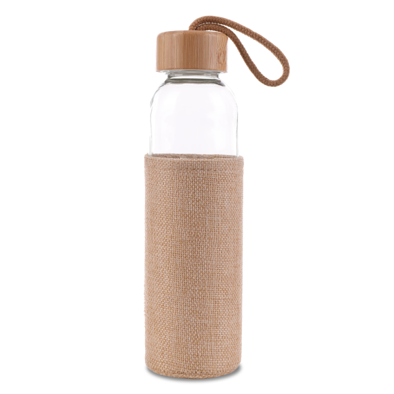 AQUARIUS skleněná lahev 500 ml, béžová