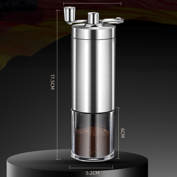 AROMA mlýnek na kávu, stříbrná