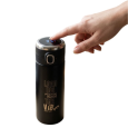 BOUNCE termohrnek 420 ml s teploměrem, černá