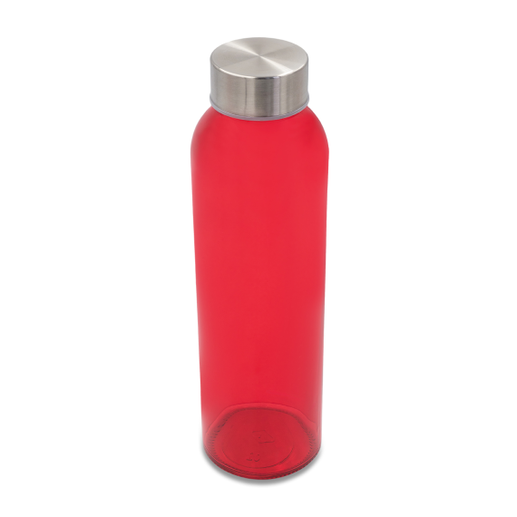 AQUA KUBA skleněná lahev 500 ml, červená