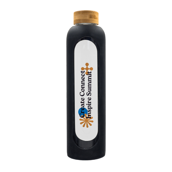 RICHMOND lahev z borosilikátového skla 1100 ml, černá