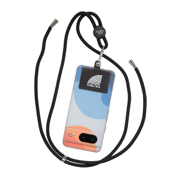 FLEX šňůrka/lanyard na obal telefonu, černá
