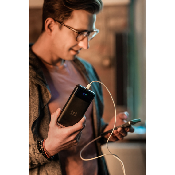 RAPIDO powerbanka 10 000 mAh s rychlonabíjením, černá