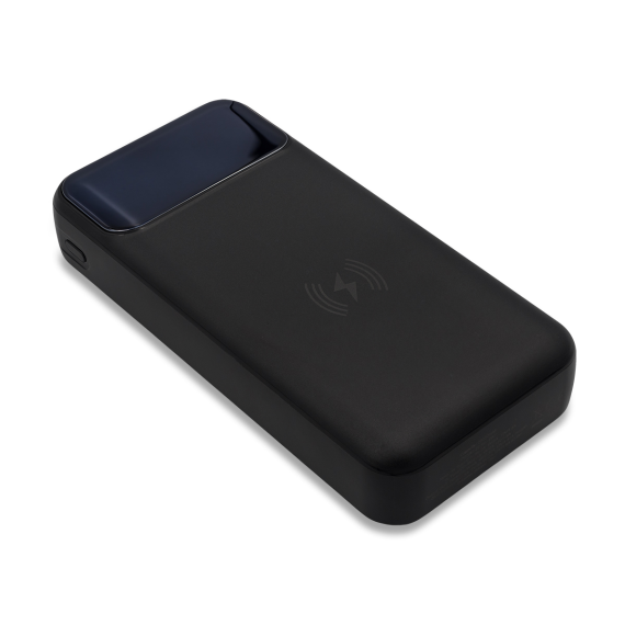 SUPREMI powerbanka 20 000 mAh s bezdrátovým nabíjením, černá