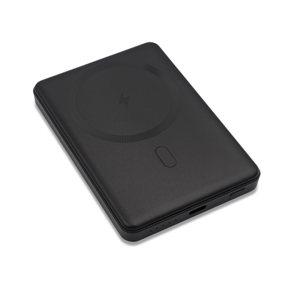 YUKI magnetická powerbanka 5 000 mAh s bezdrátovým nabíjením, černá