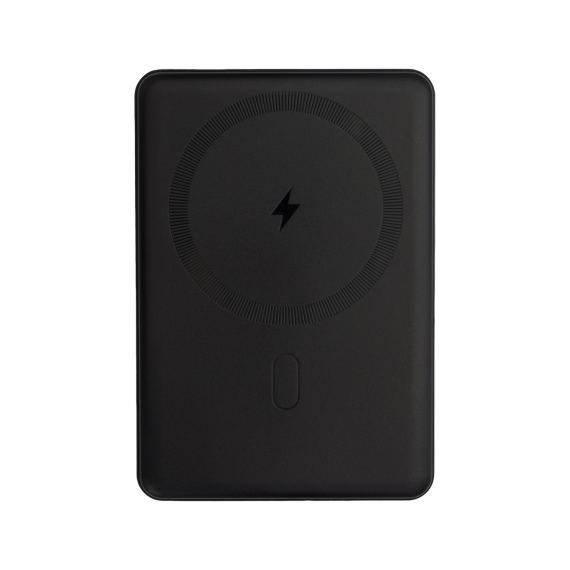 YUKI magnetická powerbanka 5 000 mAh s bezdrátovým nabíjením, černá
