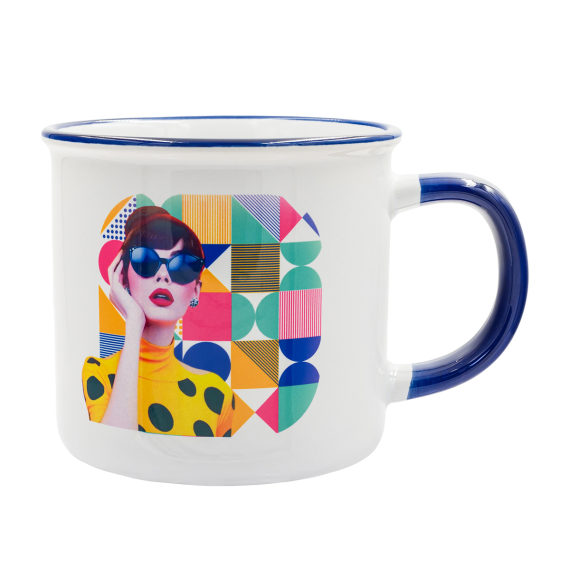 ARS keramický hrnek na sublimaci 400 ml, tmavě zelená