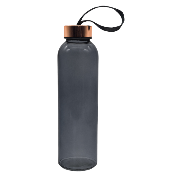 LUX skleněná lahev na pití 500 ml, zlatá