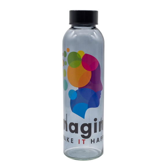 ONYX skleněná lahev na pití 500 ml, černá