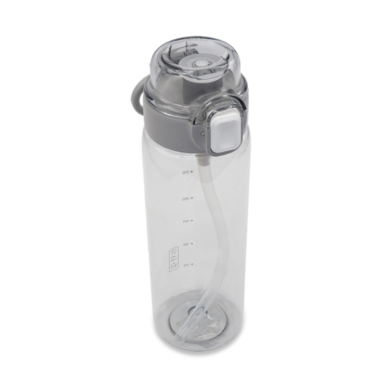 AMAD lahev na pití 800 ml s brčkem, šedá