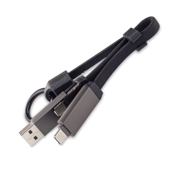 DAVOS dárková sada s USB kabelem 2 v 1, černá
