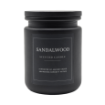 SANDALWOOD vonná svíčka ve skle, černá