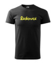 černé bavlněné tričko Lidovci