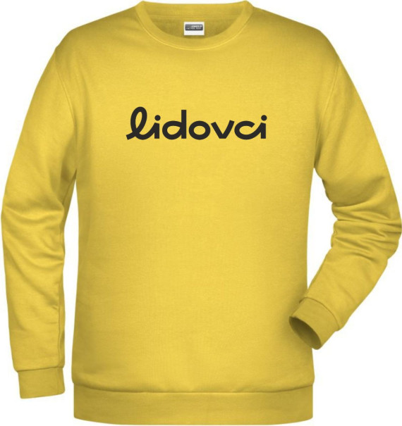 žlutá mikina bez kapuce Lidovci