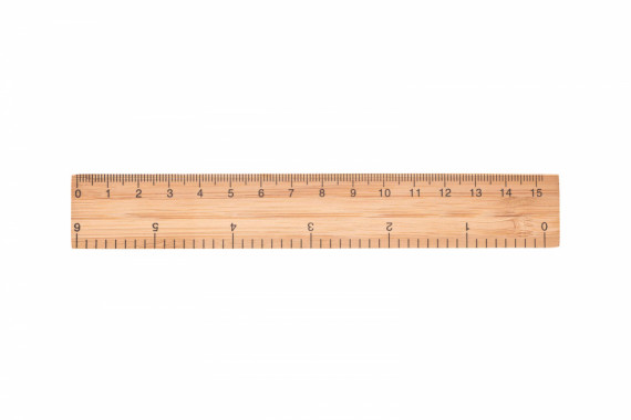 RIGHE pravítko 15 cm, bambus