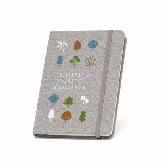 BOYD. Zápisník A5 z recyklovaný polyester (100% rPET) s linkovanými listy