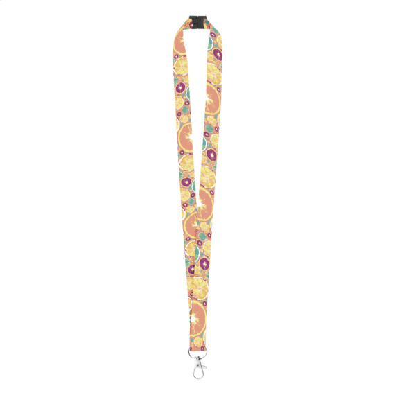 lanyard na zakázku se sublimačním potiskem a s bezpečnostní přezkou