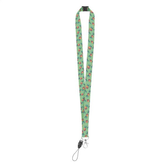 lanyard na zakázku se sublimačním potiskem a s bezpečnostní přezkou