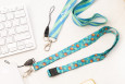 lanyard na zakázku se sublimačním potiskem a s bezpečnostní přezkou