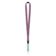 lanyard na zakázku se sublimačním potiskem a s bezpečnostní přezkou