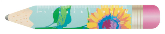 12 cm pravítko ve tvaru tužky