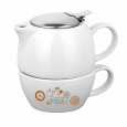 COLE. Porcelánová čajová souprava 2 v 1