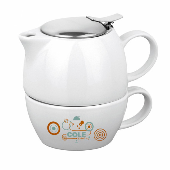 COLE. Porcelánová čajová souprava 2 v 1