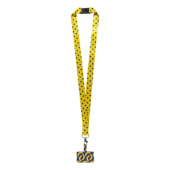 lanyard RPET s držákem na mobilní telefon