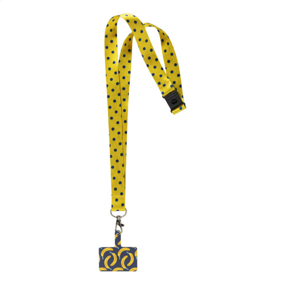 lanyard RPET s držákem na mobilní telefon
