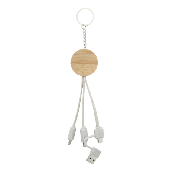 přívěšek na klíče s USB nabíjecími kabely
